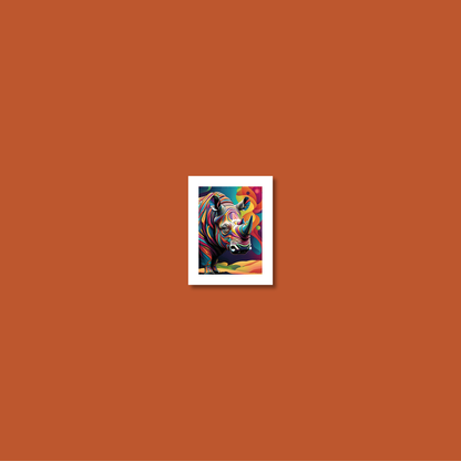 ABSTRACT RHINO **UNFRAMED ART PRINT**