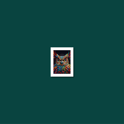 ABSTRACT OWL **UNFRAMED ART PRINT**