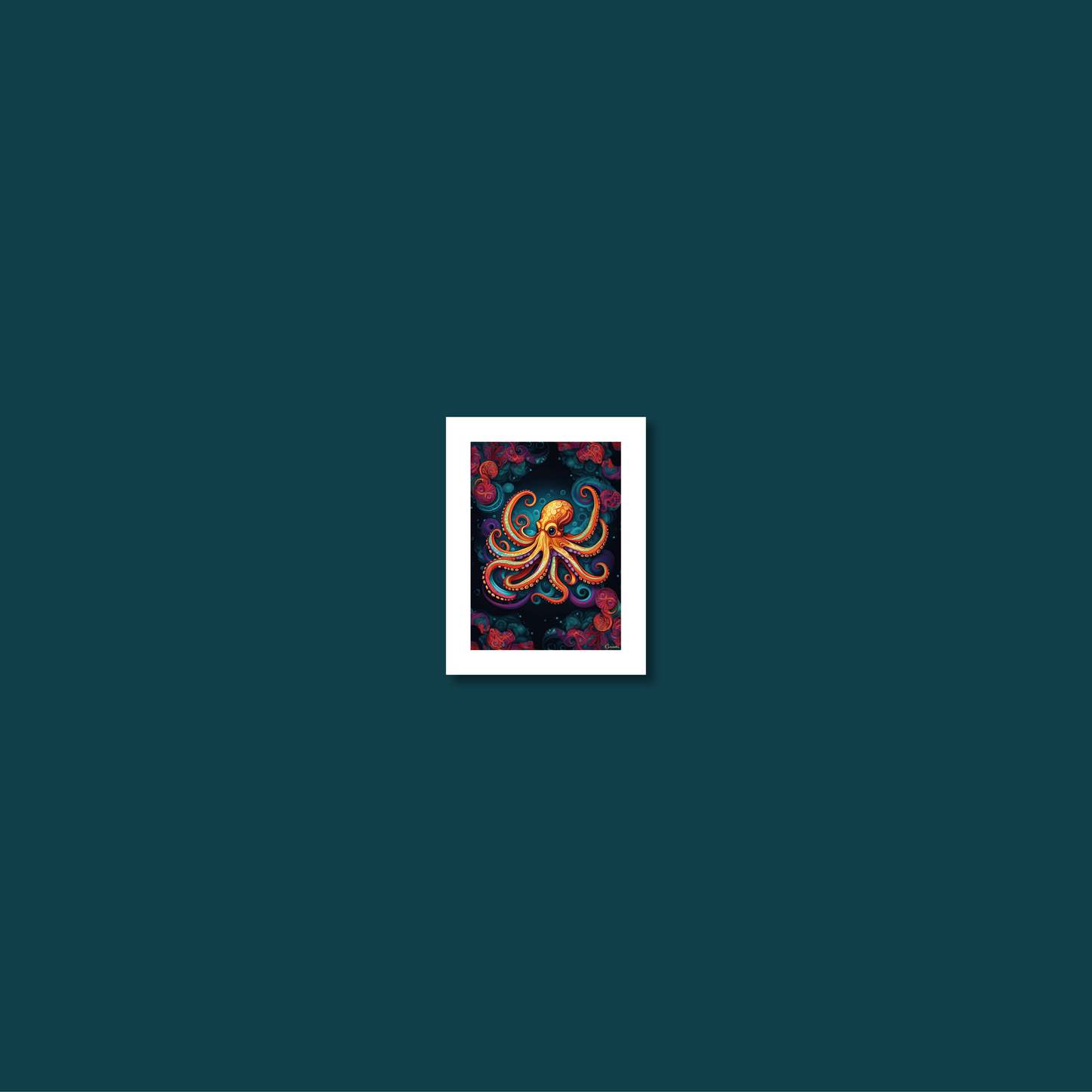 ABSTRACT OCTOPUS **UNFRAMED ART PRINT**