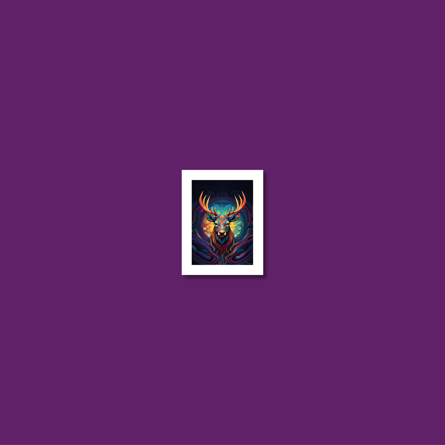 ABSTRACT STAG **UNFRAMED ART PRINT**