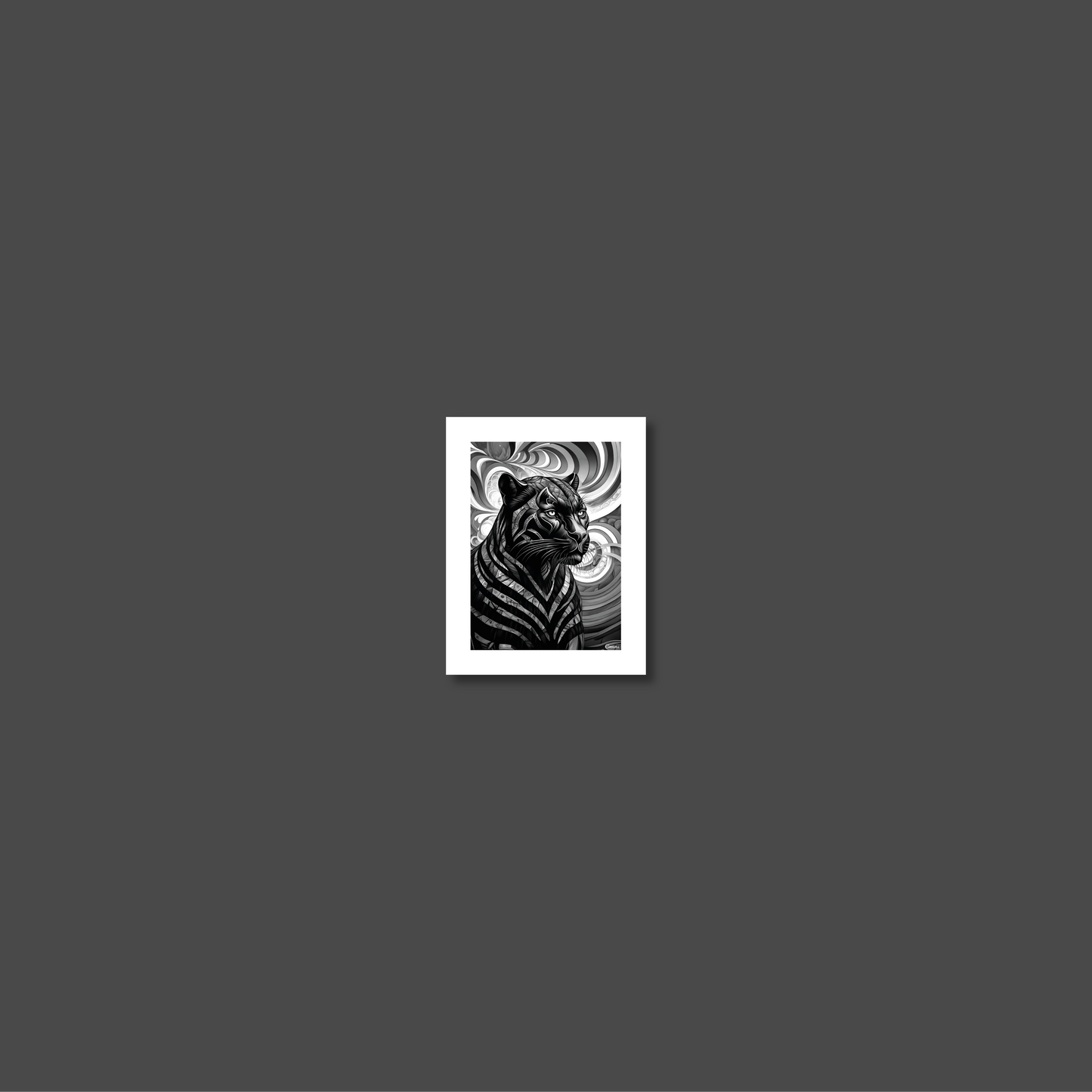 ABSTRACT BLACK PANTHER **UNFRAMED ART PRINT**