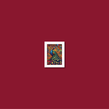 ABSTRACT PEACOCK **UNFRAMED ART PRINT**