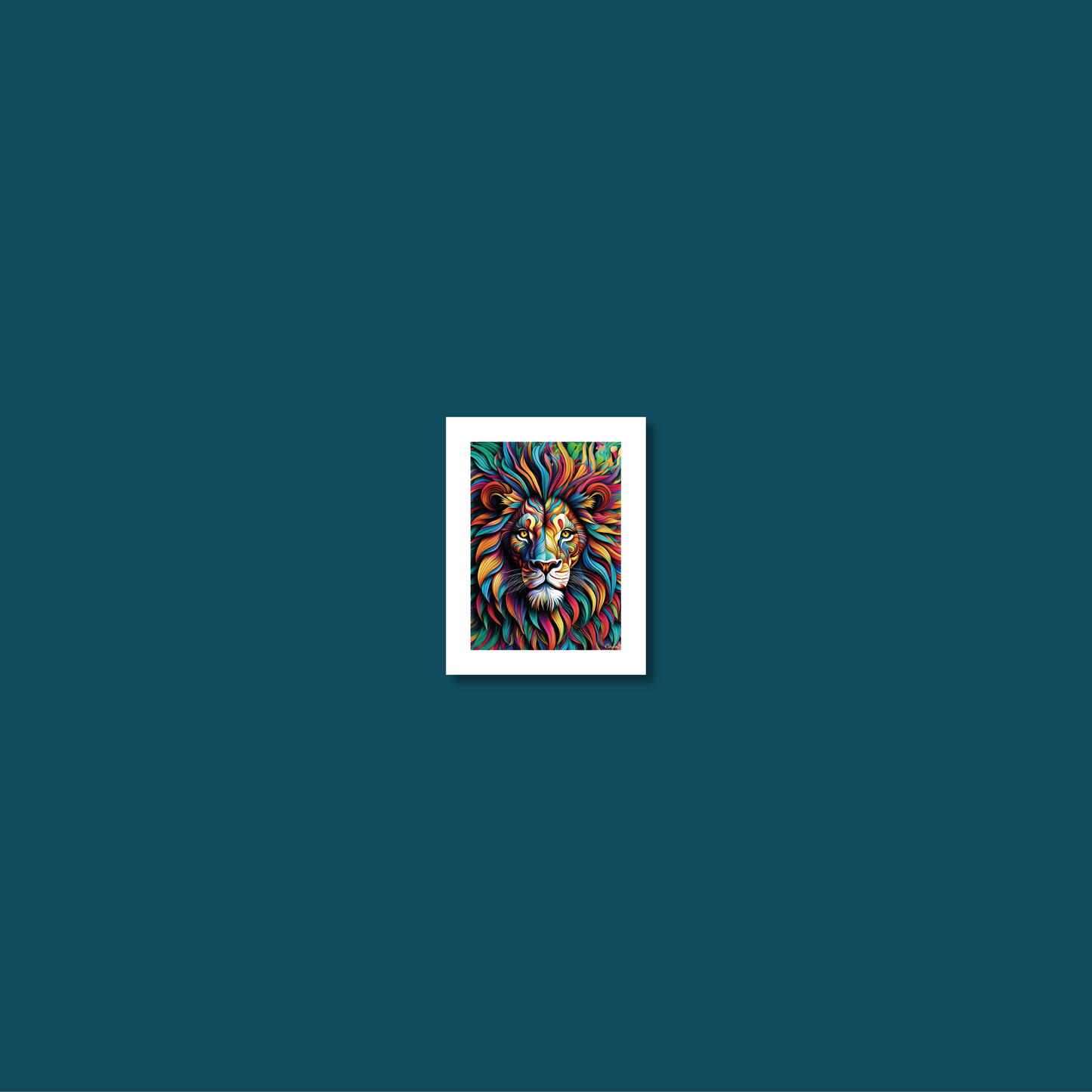 ABSTRACT LION **UNFRAMED ART PRINT**