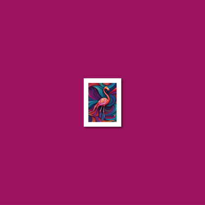 ABSTRACT FLAMINGO **UNFRAMED ART PRINT**