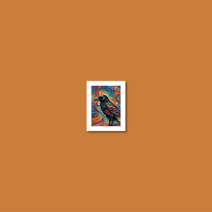 ABSTRACT CROW **UNFRAMED ART PRINT**