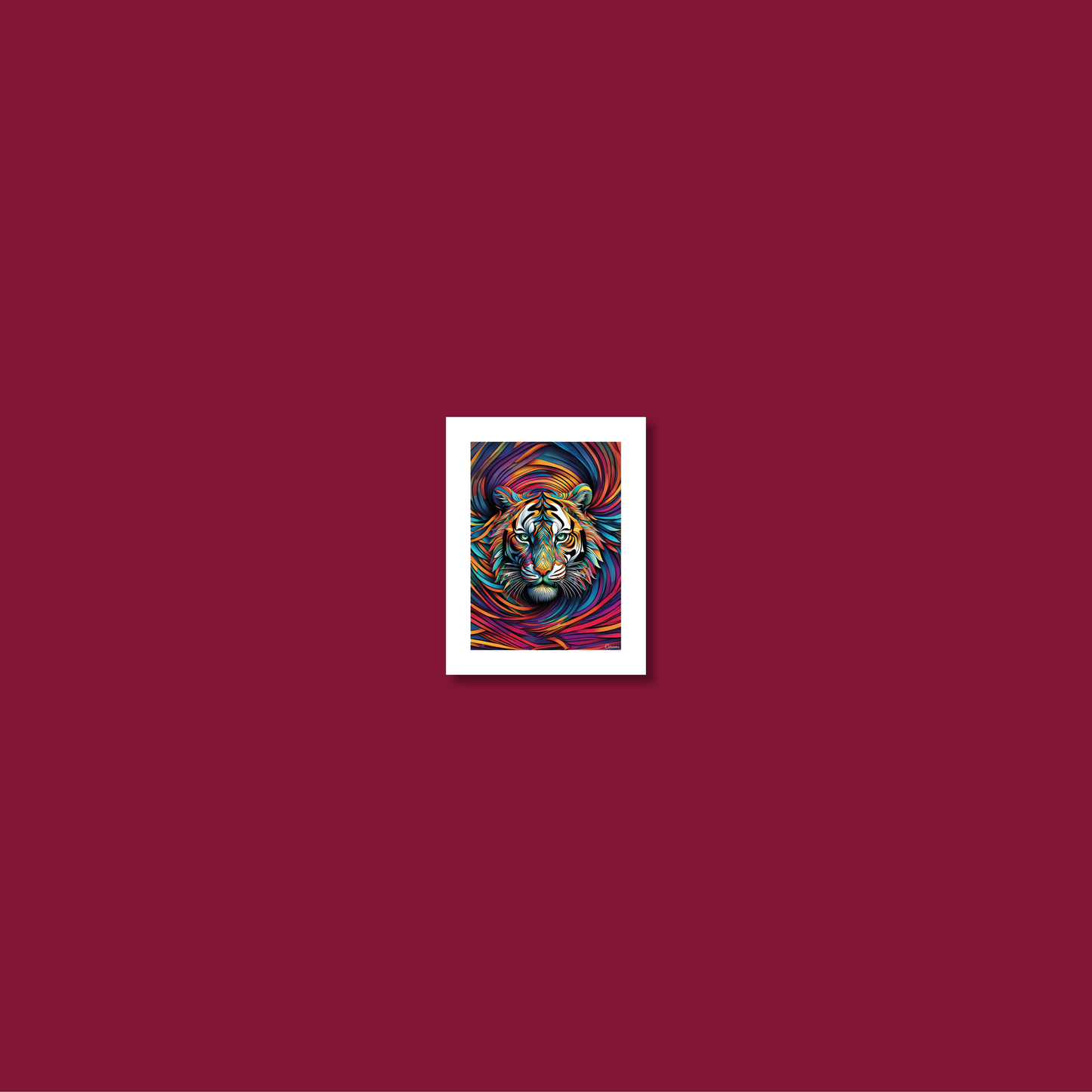 ABSTRACT TIGER **UNFRAMED ART PRINT**