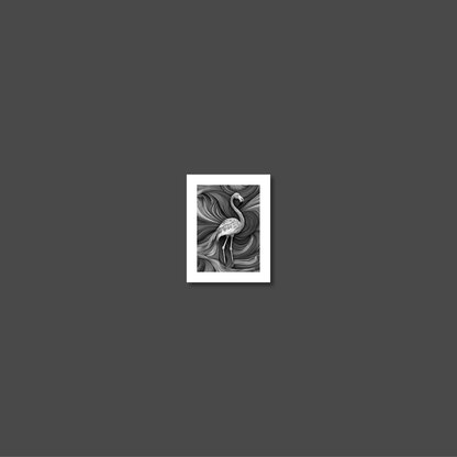 ABSTRACT FLAMINGO **UNFRAMED ART PRINT**