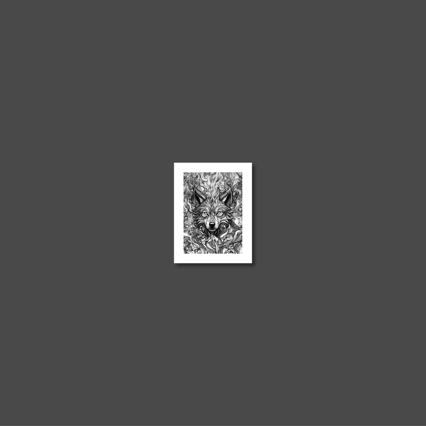 ABSTRACT WOLF **UNFRAMED ART PRINT**