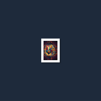 ABSTRACT COCKEREL **UNFRAMED ART PRINT**