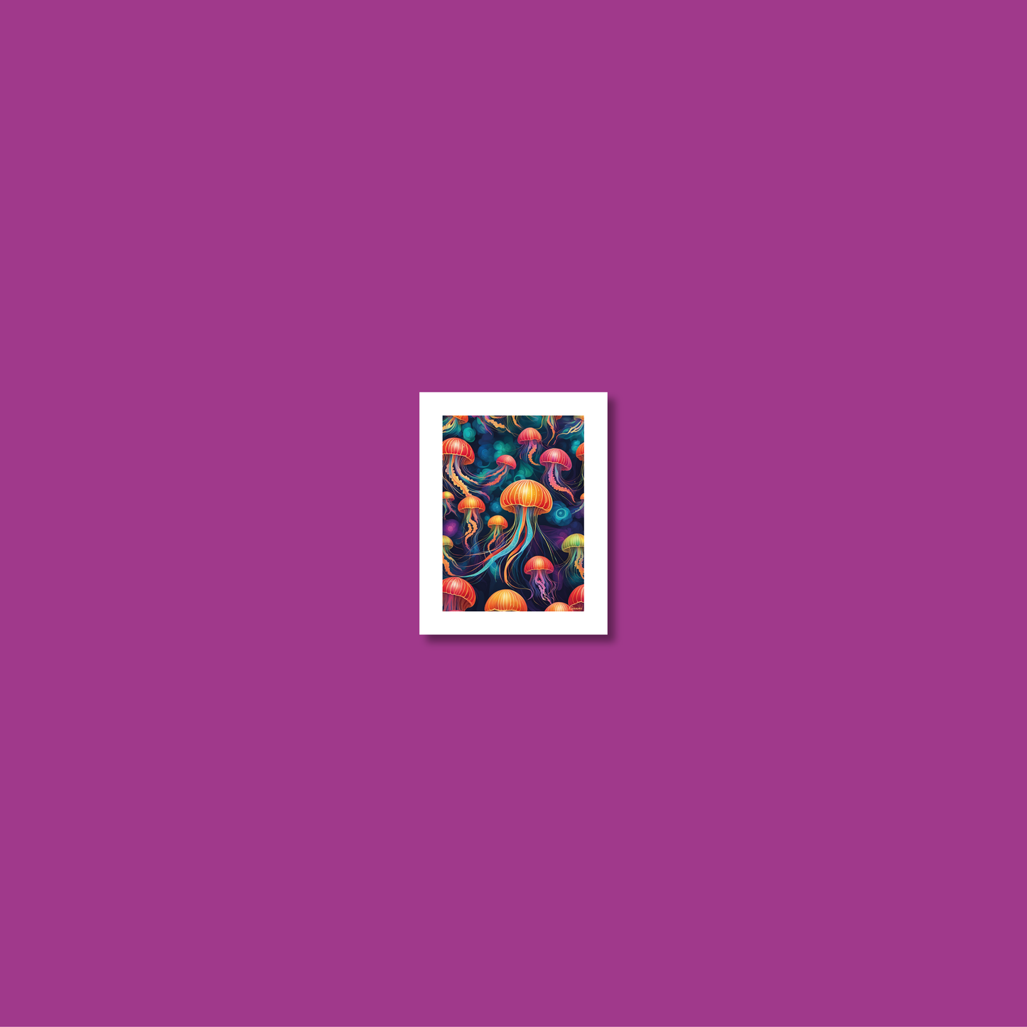 ABSTRACT JELLYFISH **UNFRAMED ART PRINT**