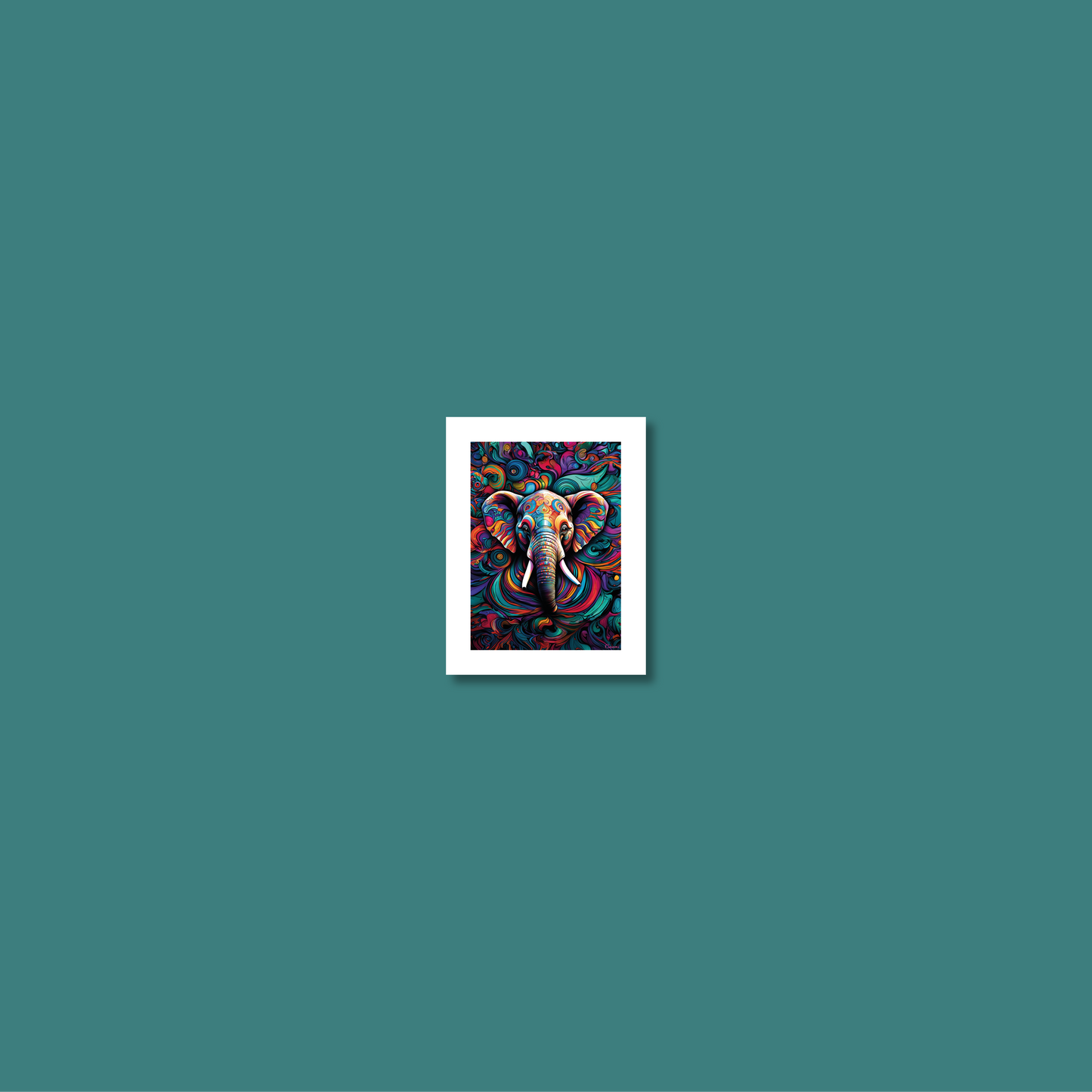 ABSTRACT ELEPHANT **UNFRAMED ART PRINT**