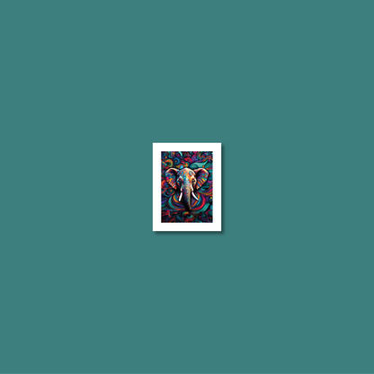 ABSTRACT ELEPHANT **UNFRAMED ART PRINT**