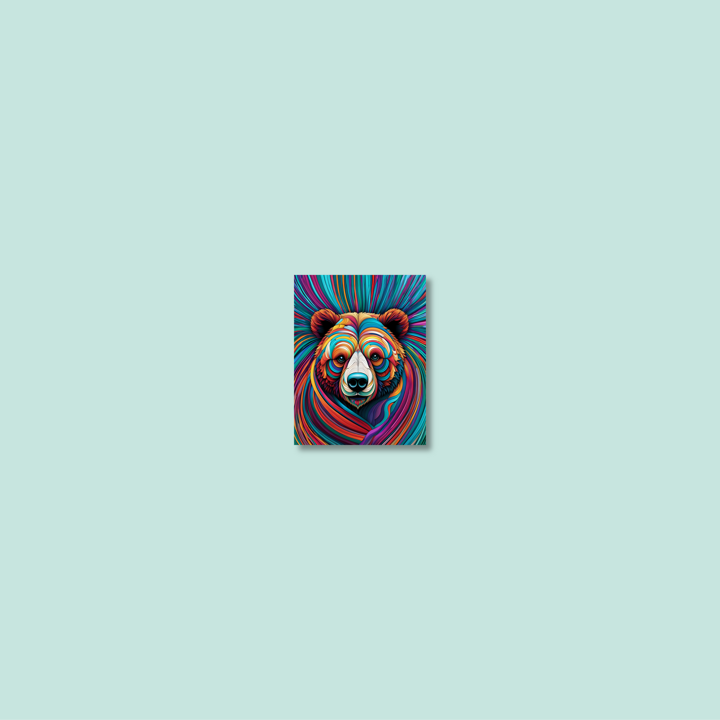 ABSTRACT BEAR **UNFRAMED ART PRINT**