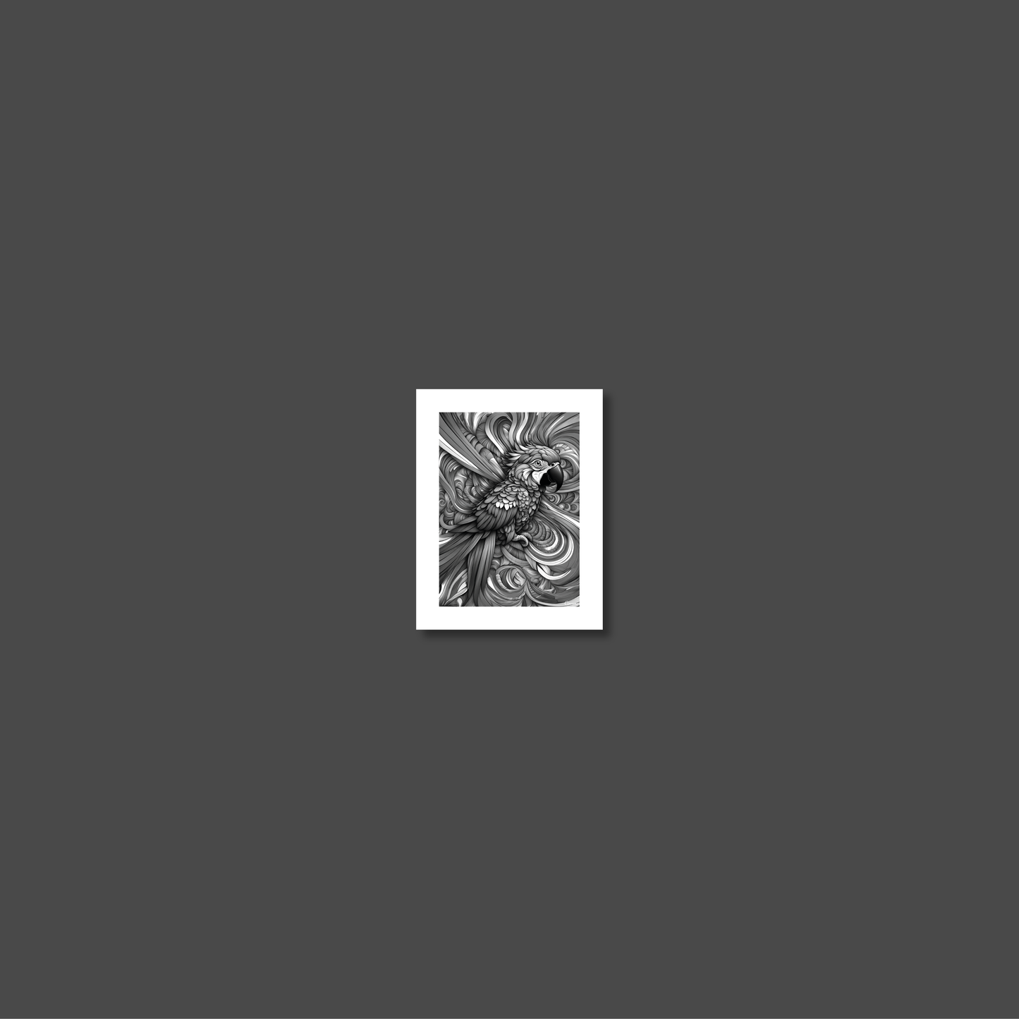 ABSTRACT PARROT **UNFRAMED ART PRINT**