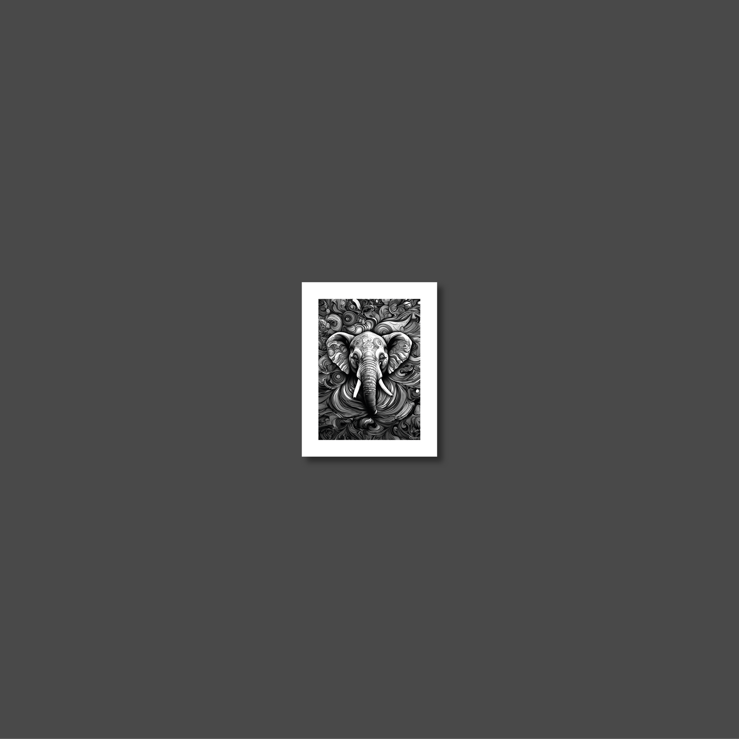 ABSTRACT ELEPHANT **UNFRAMED ART PRINT**