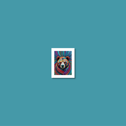 ABSTRACT BEAR **UNFRAMED ART PRINT**