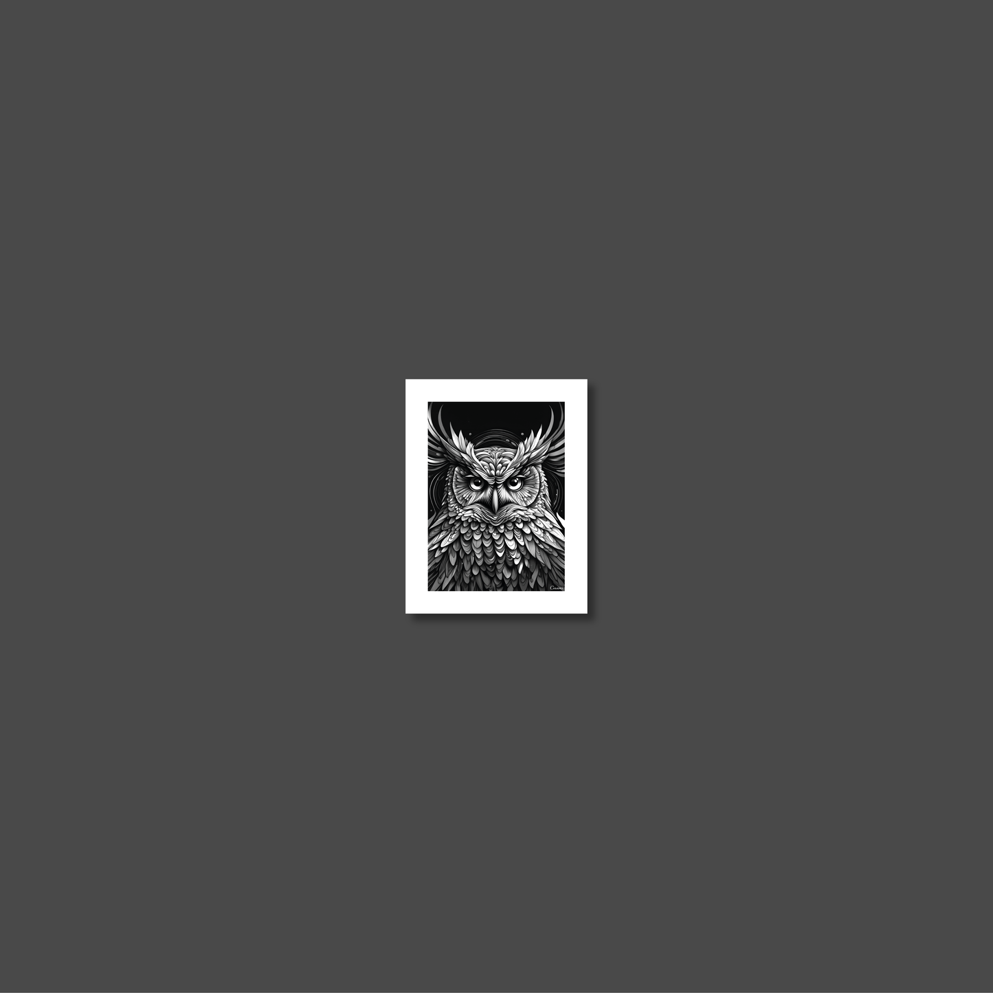 ABSTRACT OWL **UNFRAMED ART PRINT**