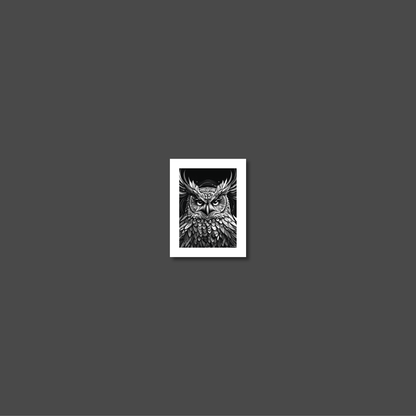 ABSTRACT OWL **UNFRAMED ART PRINT**