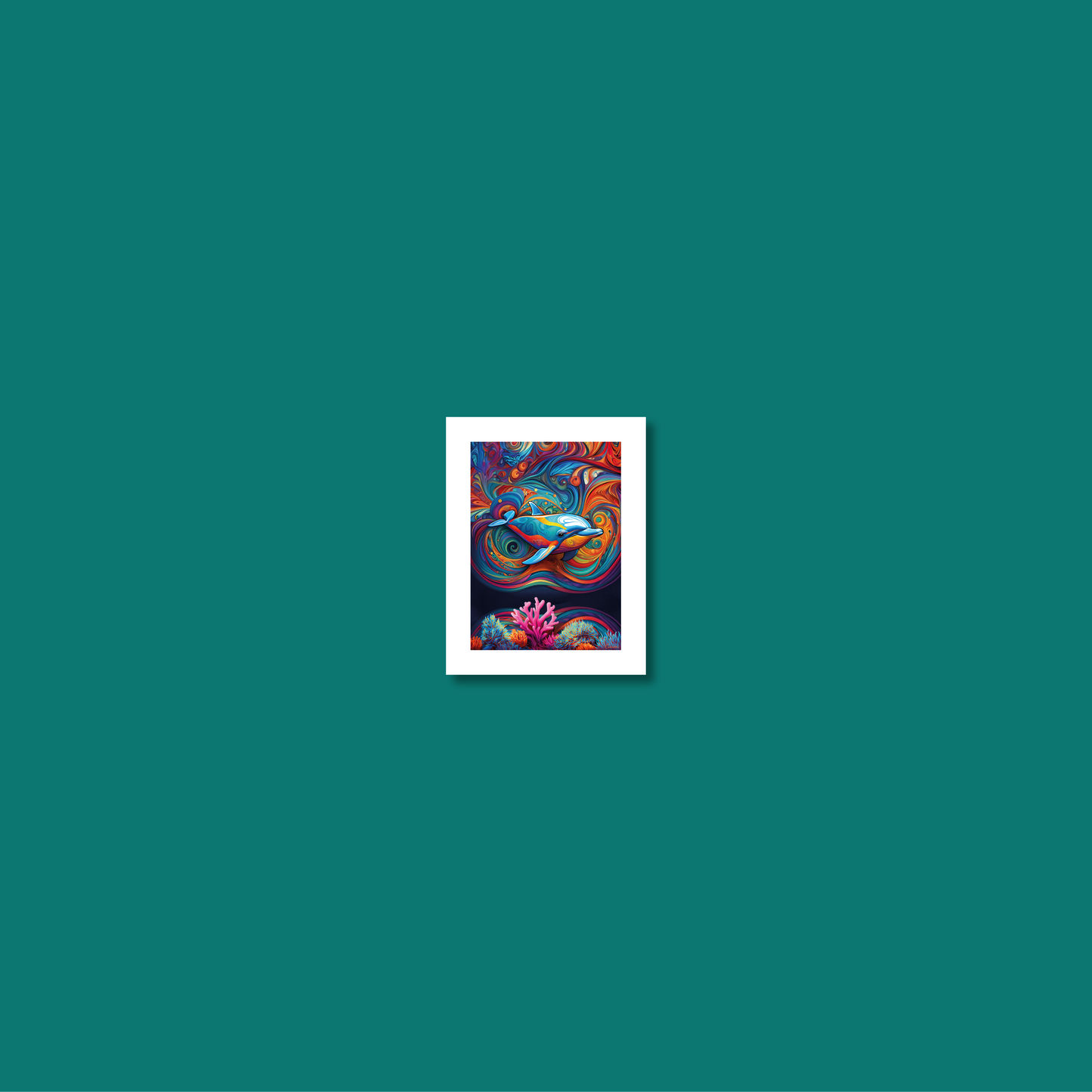 ABSTRACT DOLPHIN **UNFRAMED ART PRINT**