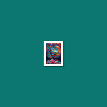 ABSTRACT DOLPHIN **UNFRAMED ART PRINT**