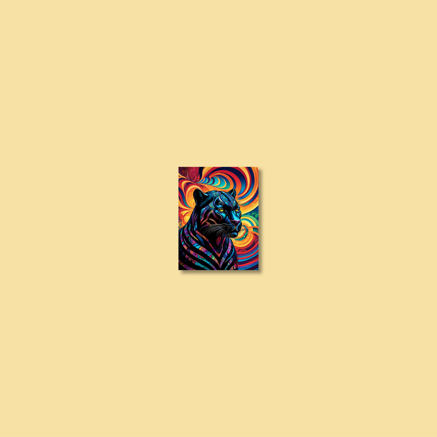 ABSTRACT BLACK PANTHER **UNFRAMED ART PRINT**