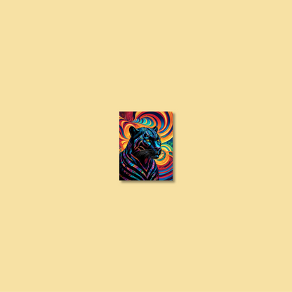 ABSTRACT BLACK PANTHER **UNFRAMED ART PRINT**
