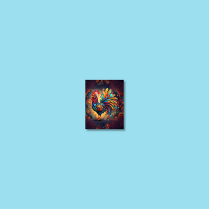 ABSTRACT COCKEREL **UNFRAMED ART PRINT**