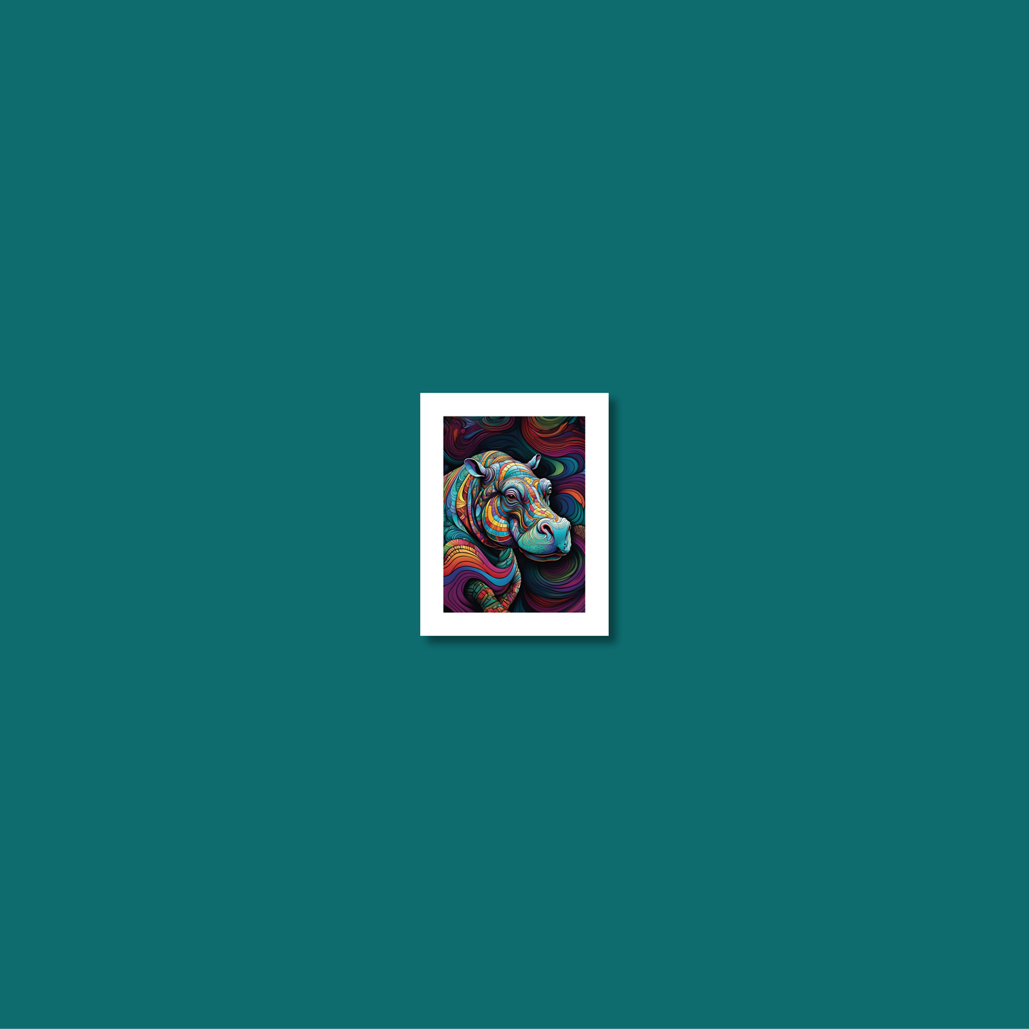 ABSTRACT HIPPO **UNFRAMED ART PRINT**