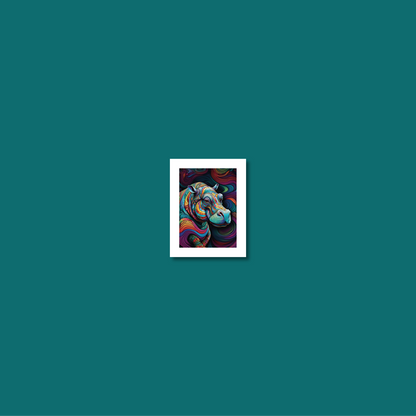 ABSTRACT HIPPO **UNFRAMED ART PRINT**