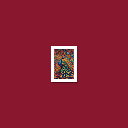 ABSTRACT PEACOCK **UNFRAMED ART PRINT**