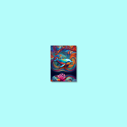 ABSTRACT DOLPHIN **UNFRAMED ART PRINT**
