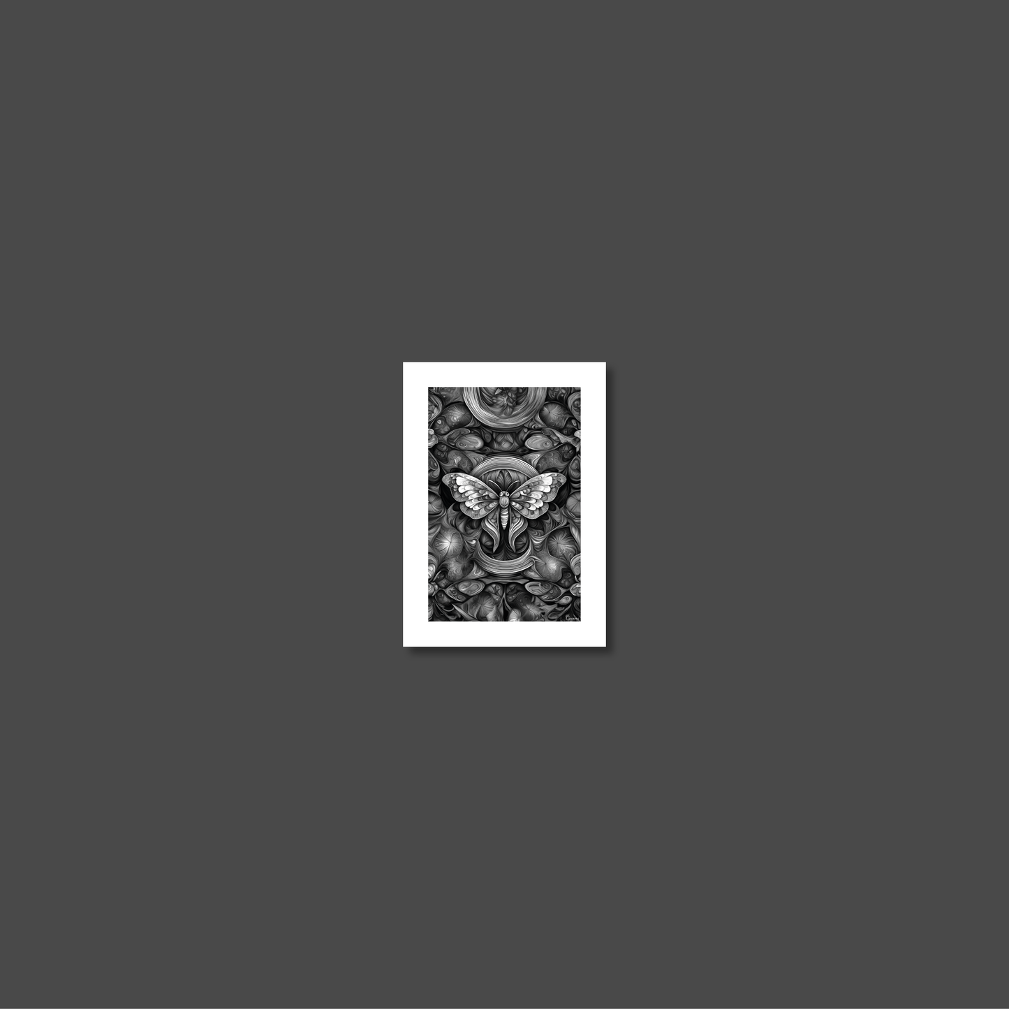 ABSTRACT MOTH **UNFRAMED ART PRINT**