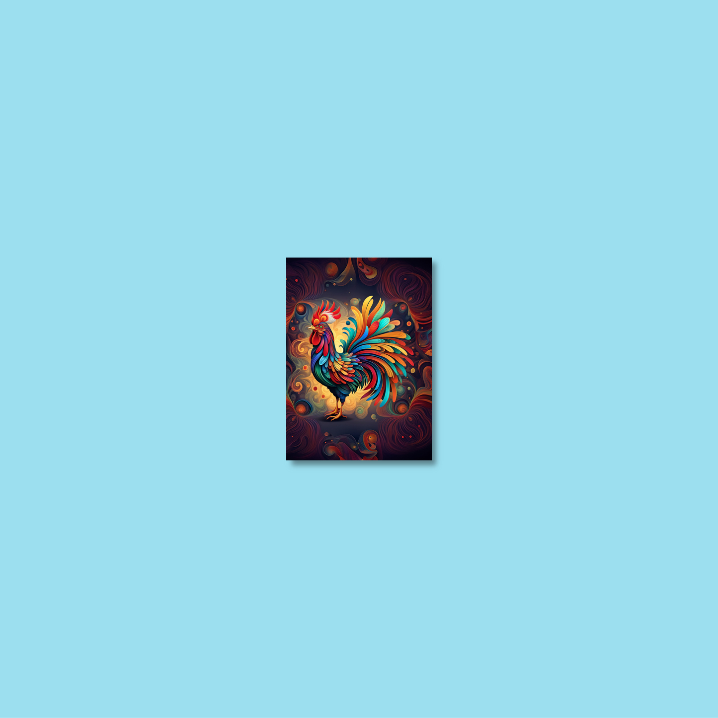 ABSTRACT COCKEREL **UNFRAMED ART PRINT**