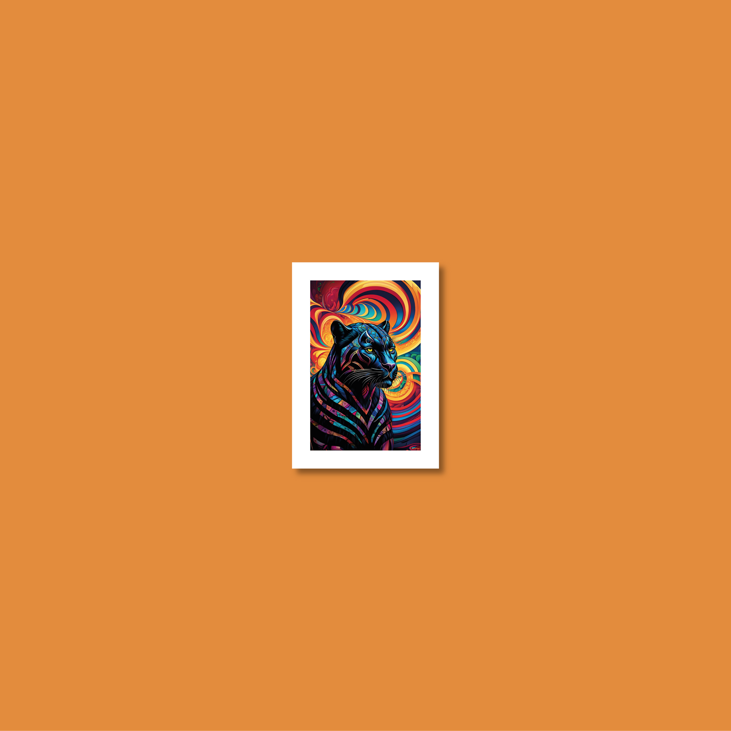 ABSTRACT BLACK PANTHER **UNFRAMED ART PRINT**
