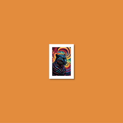 ABSTRACT BLACK PANTHER **UNFRAMED ART PRINT**