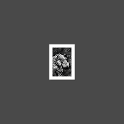 ABSTRACT HIPPO **UNFRAMED ART PRINT**
