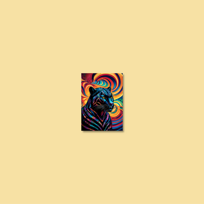 ABSTRACT BLACK PANTHER **UNFRAMED ART PRINT**