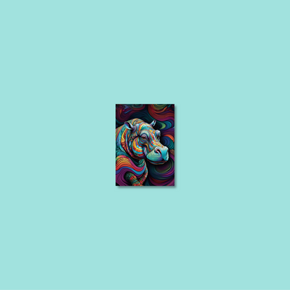 ABSTRACT HIPPO **UNFRAMED ART PRINT**