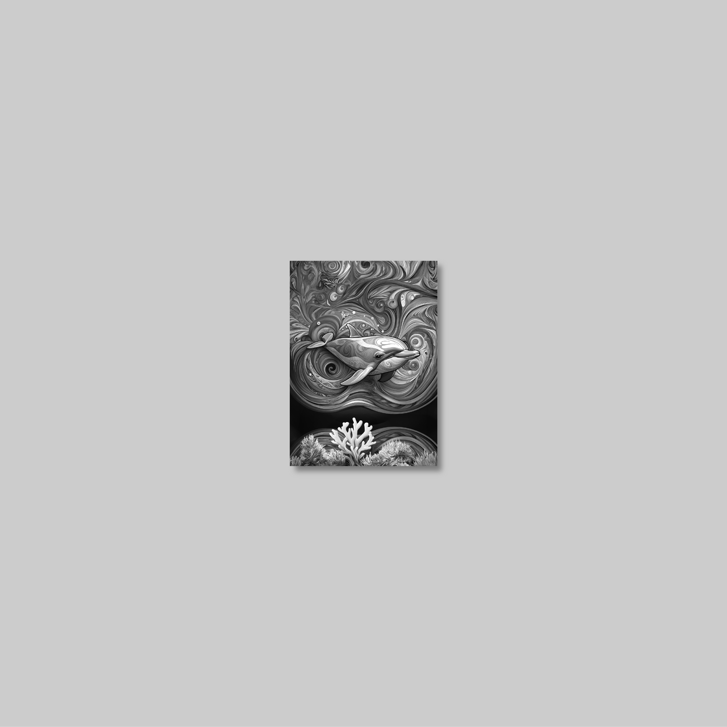 ABSTRACT DOLPHIN **UNFRAMED ART PRINT**
