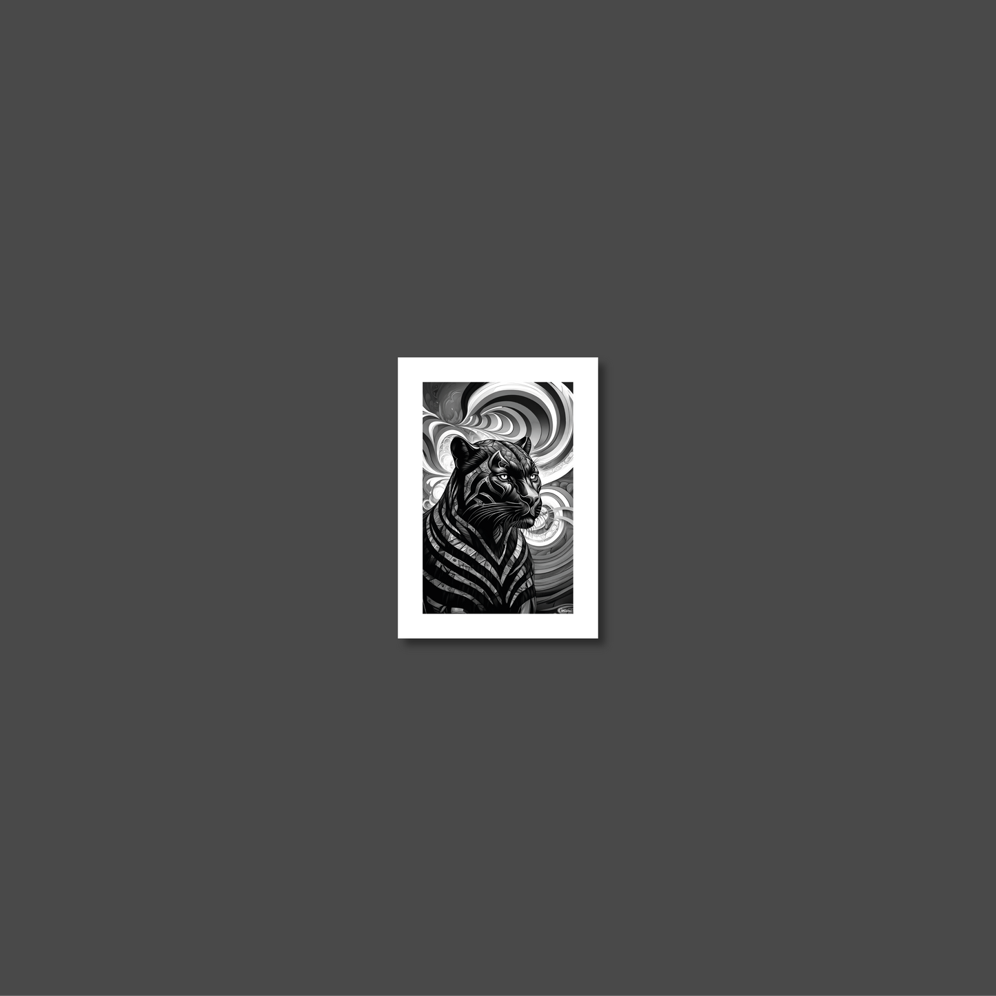 ABSTRACT BLACK PANTHER **UNFRAMED ART PRINT**
