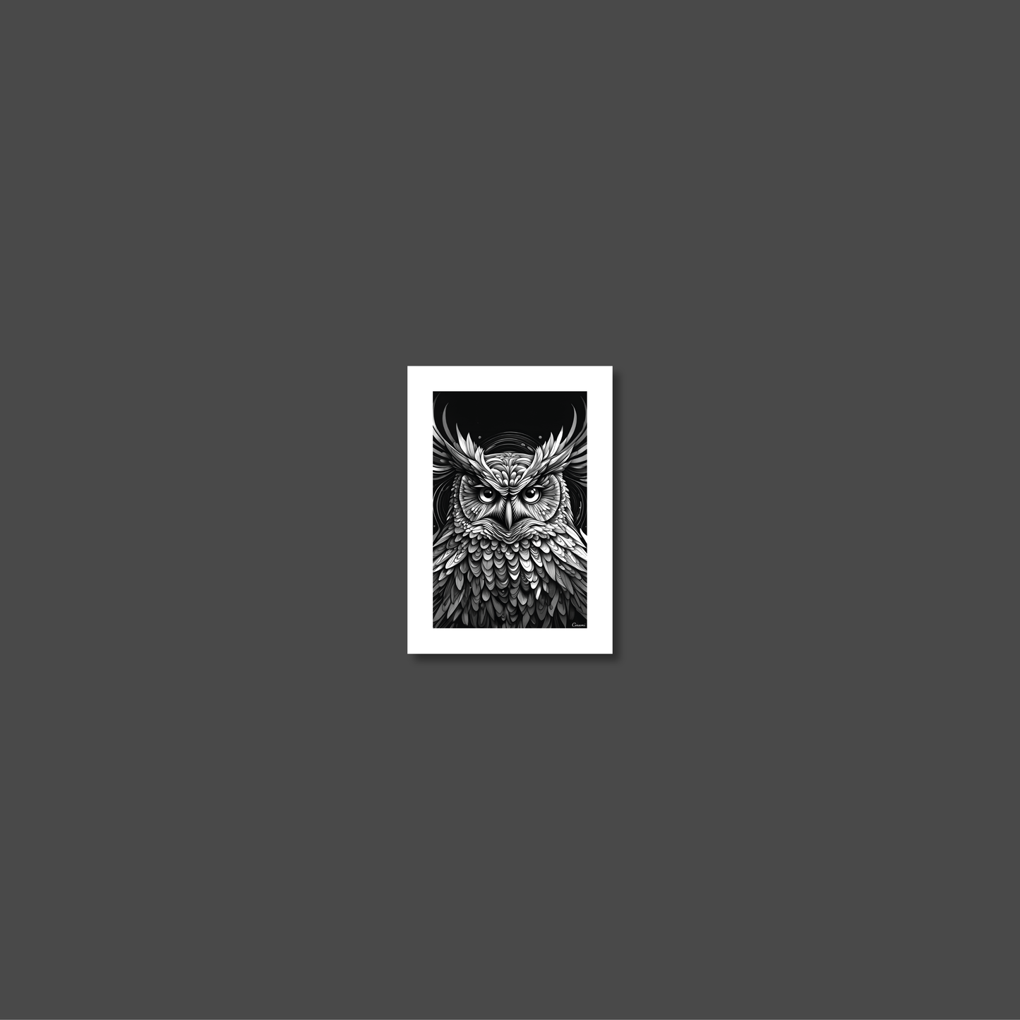 ABSTRACT OWL **UNFRAMED ART PRINT**