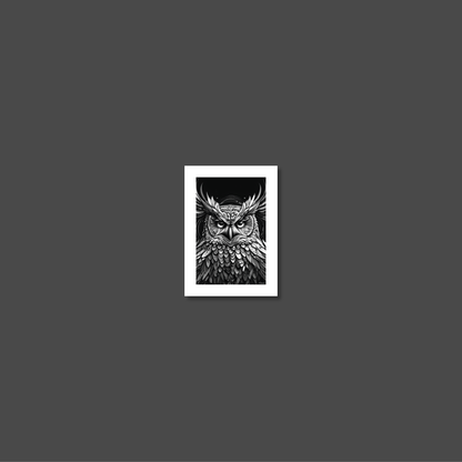 ABSTRACT OWL **UNFRAMED ART PRINT**