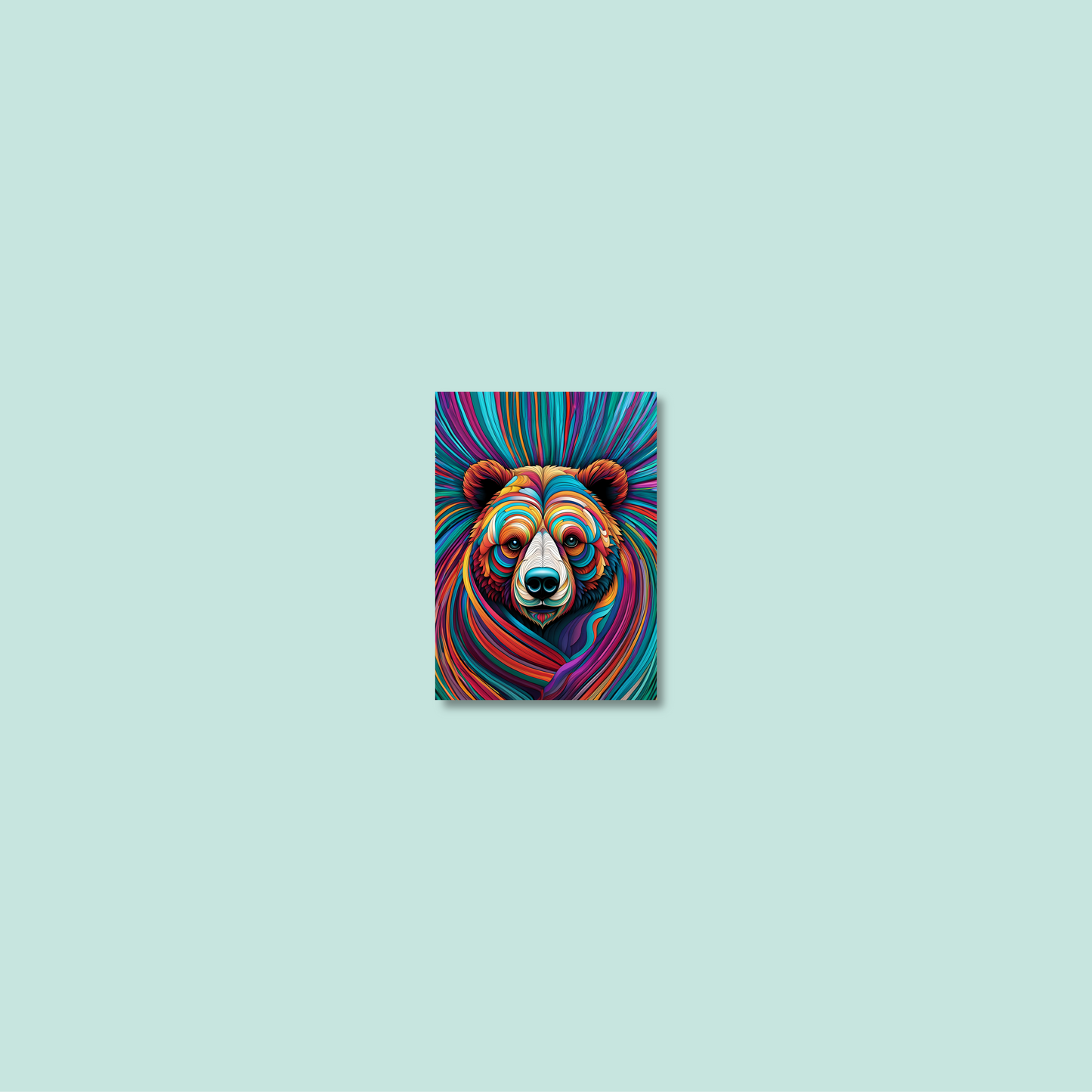 ABSTRACT BEAR **UNFRAMED ART PRINT**
