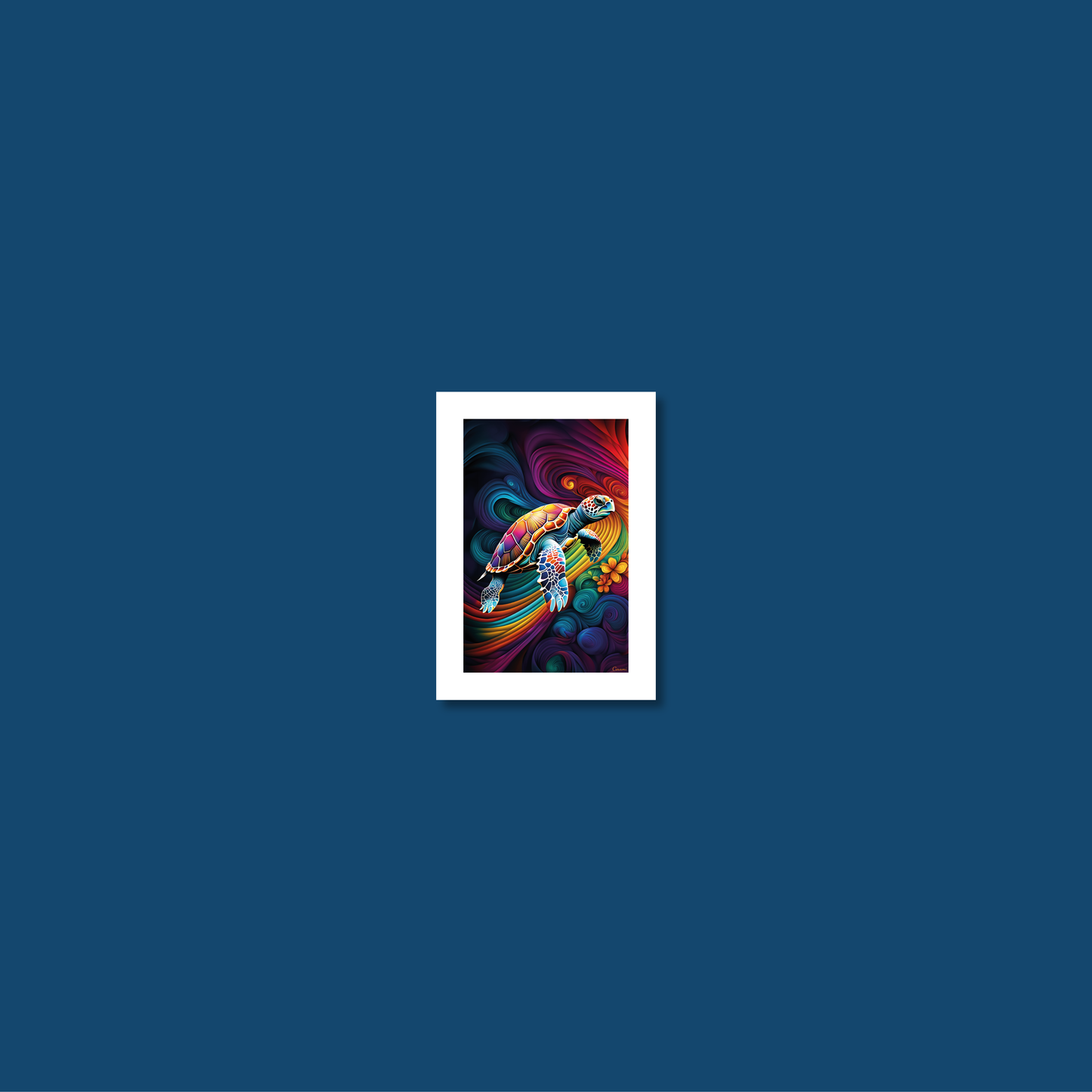 ABSTRACT TURTLE **UNFRAMED ART PRINT**