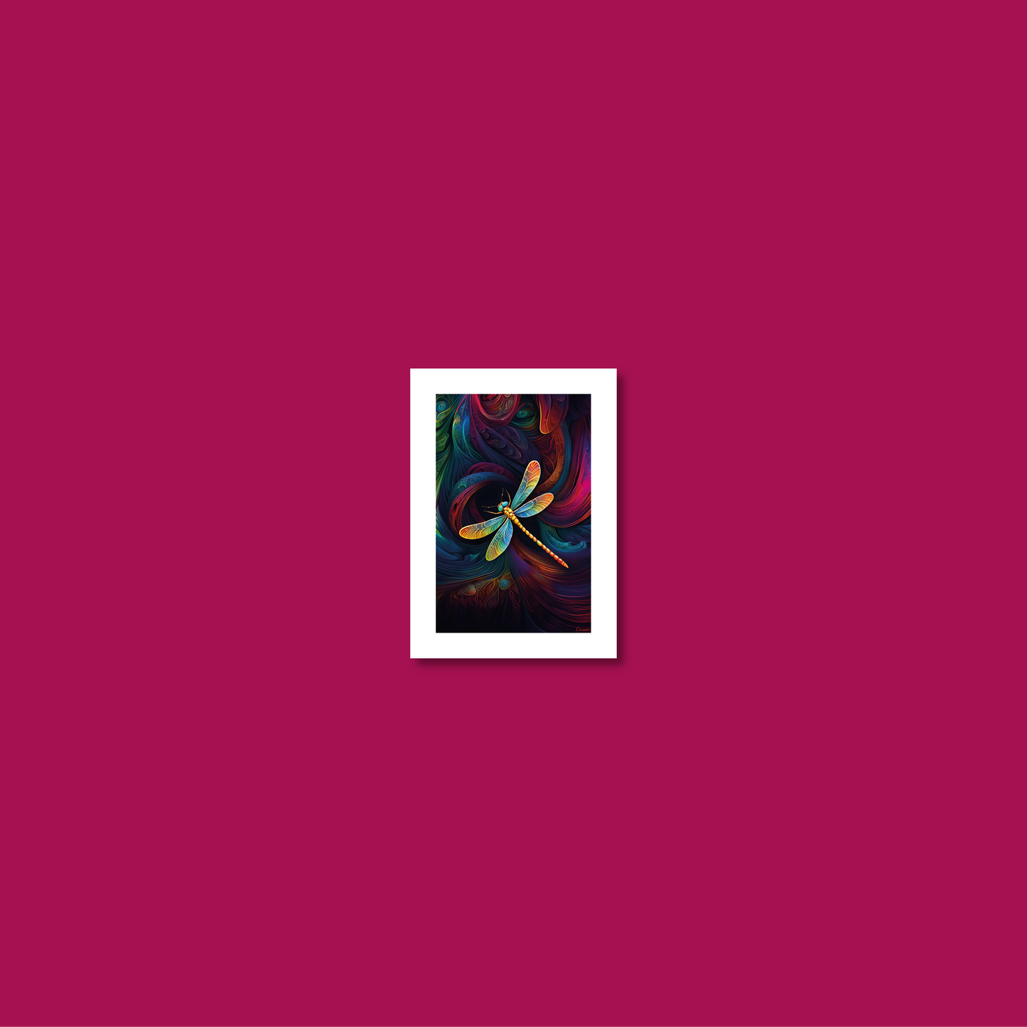 ABSTRACT DRAGONFLY **UNFRAMED ART PRINT**