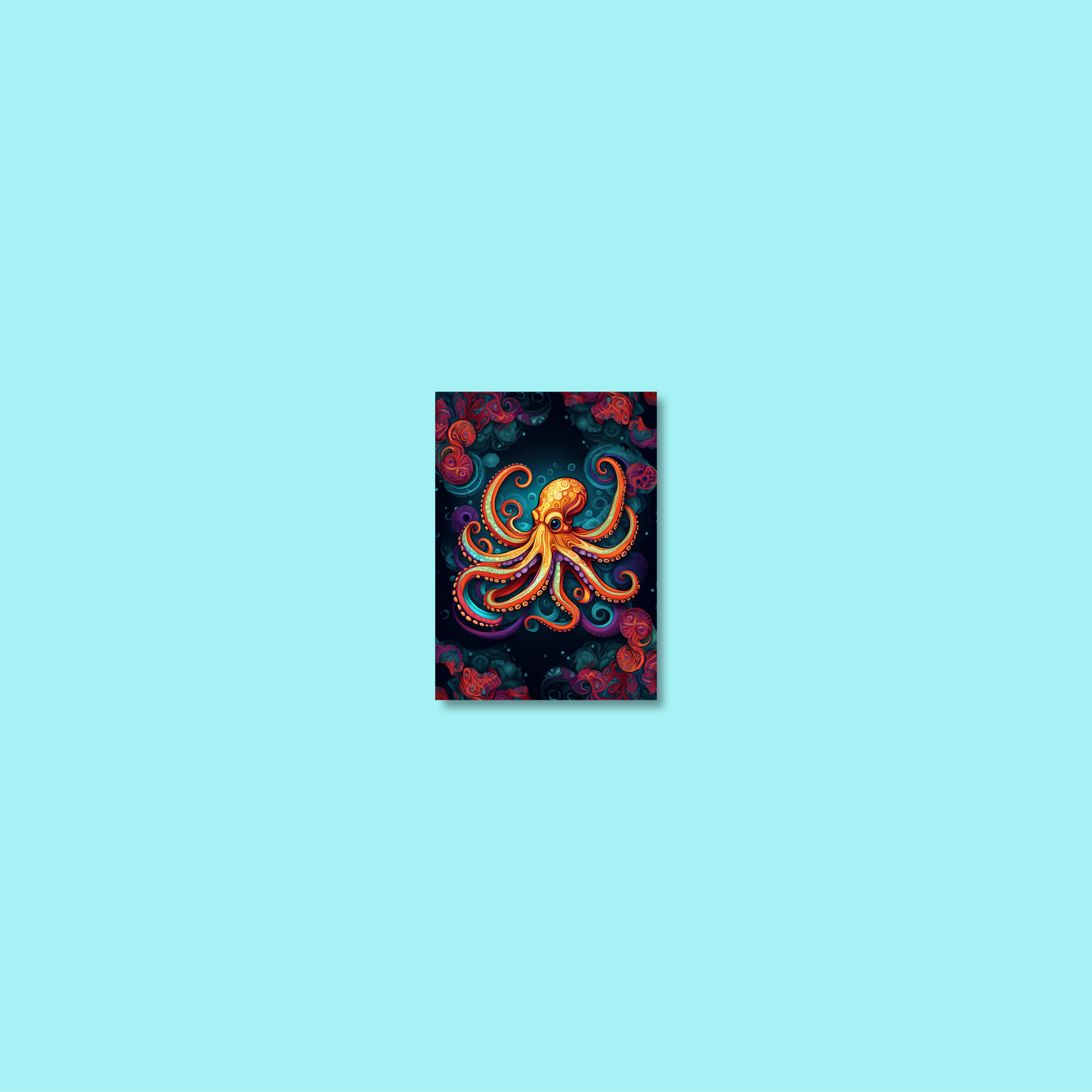 ABSTRACT OCTOPUS **UNFRAMED ART PRINT**