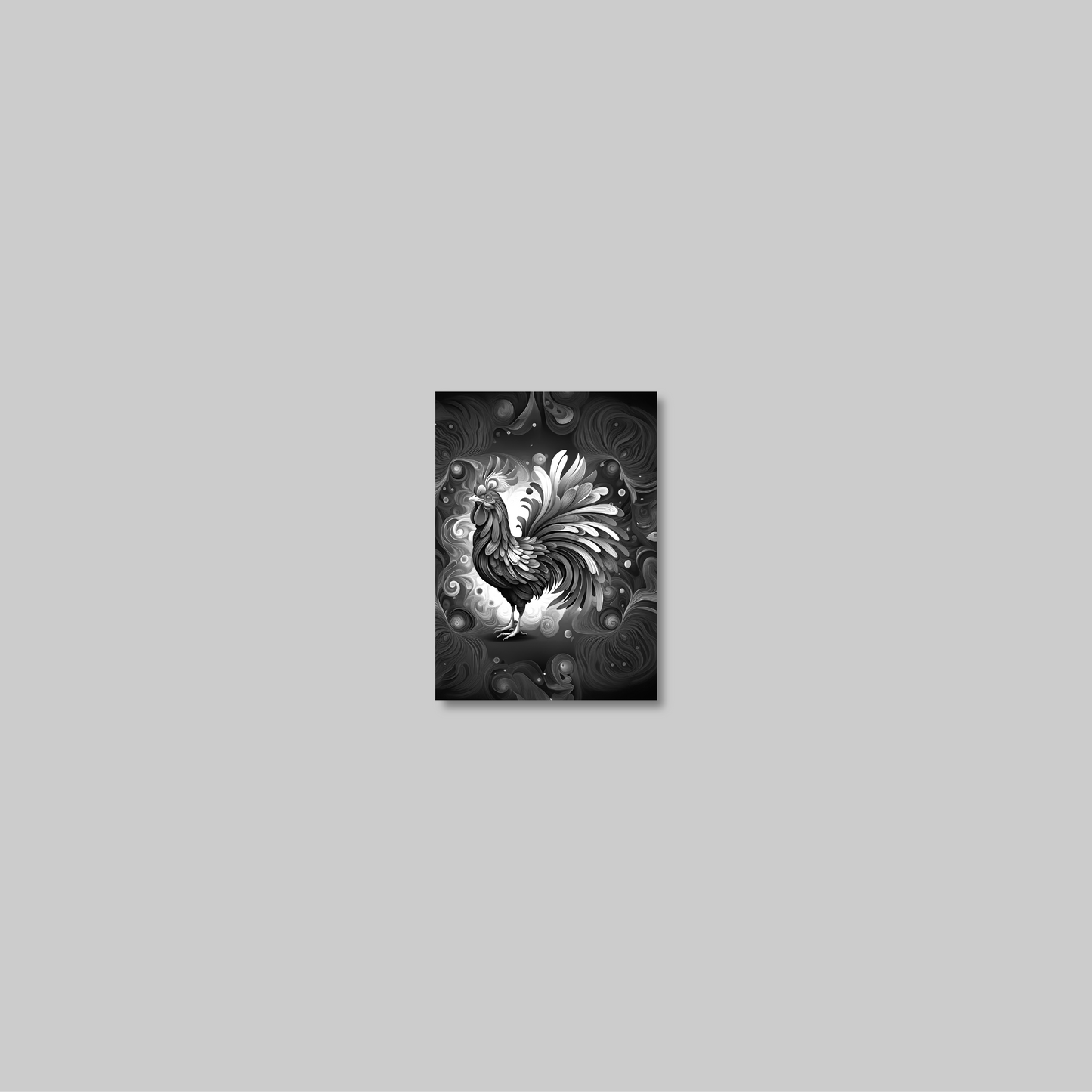 ABSTRACT COCKEREL **UNFRAMED ART PRINT**