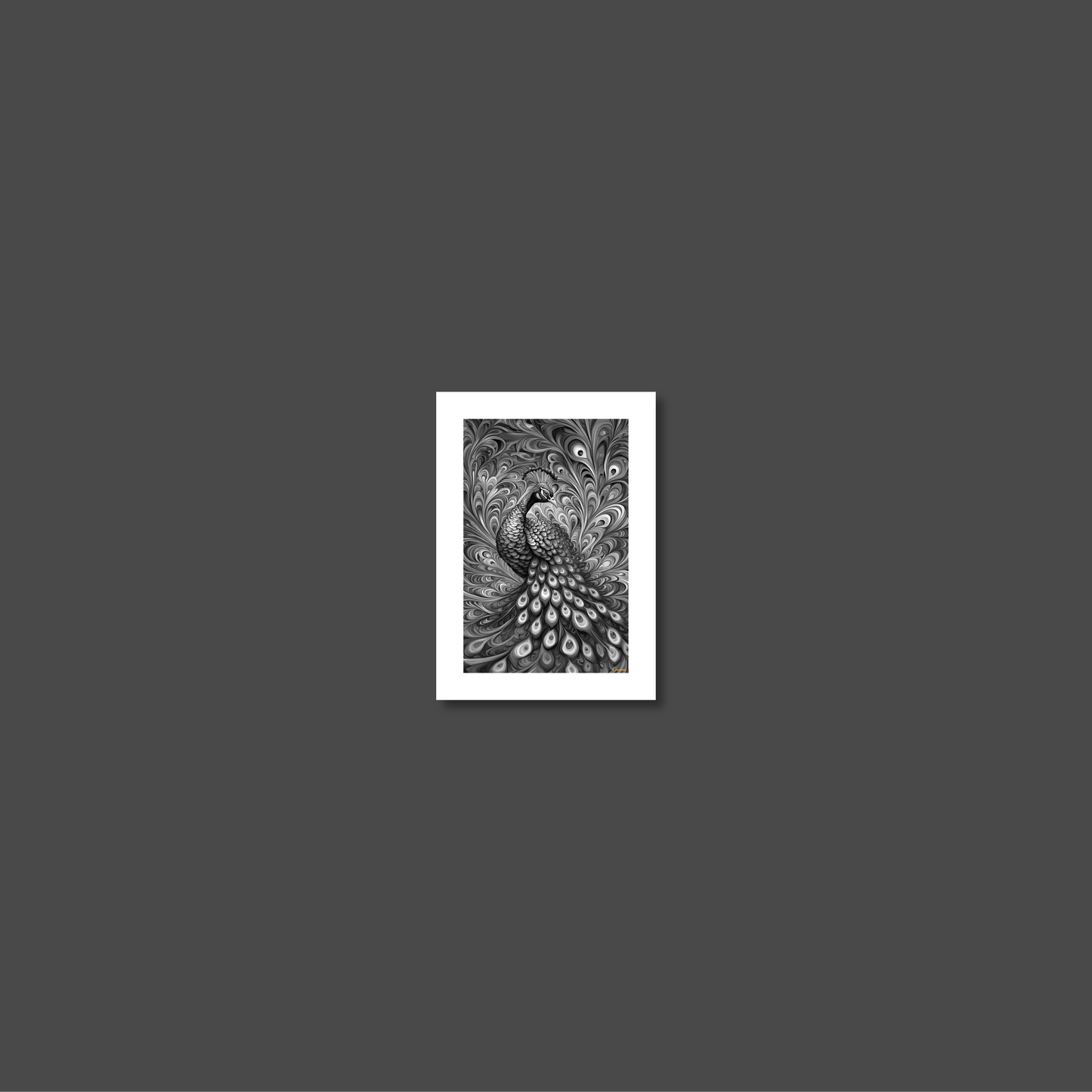 ABSTRACT PEACOCK **UNFRAMED ART PRINT**