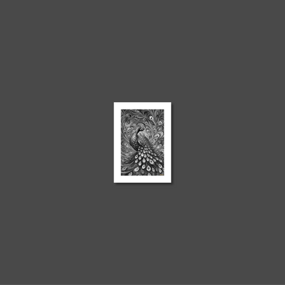 ABSTRACT PEACOCK **UNFRAMED ART PRINT**
