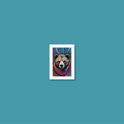 ABSTRACT BEAR **UNFRAMED ART PRINT**
